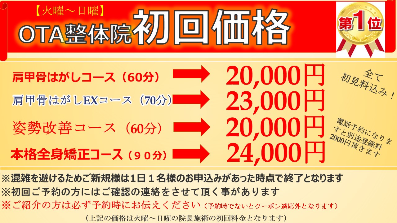 飯田橋の整体で姿勢改善なら 猫背矯正のスペシャリストota整体院